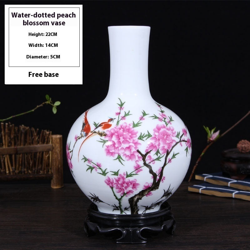 Enamel Hexagonal Porcelain Vase