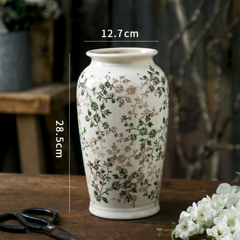 Retro Green Ceramic Vase