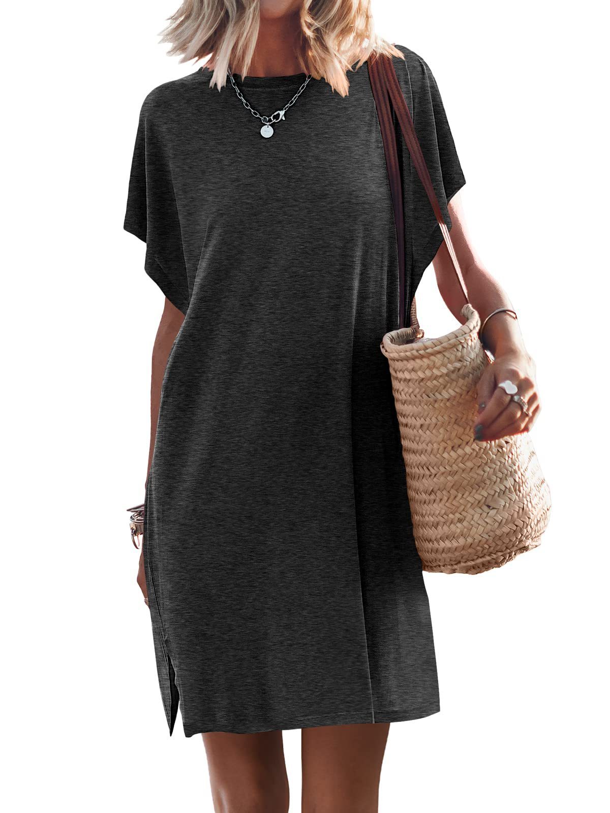 Batwing Sleeve Casual Dress