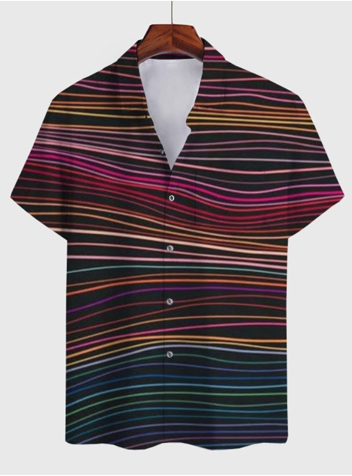 Men's Plus Size Printed Cardigan