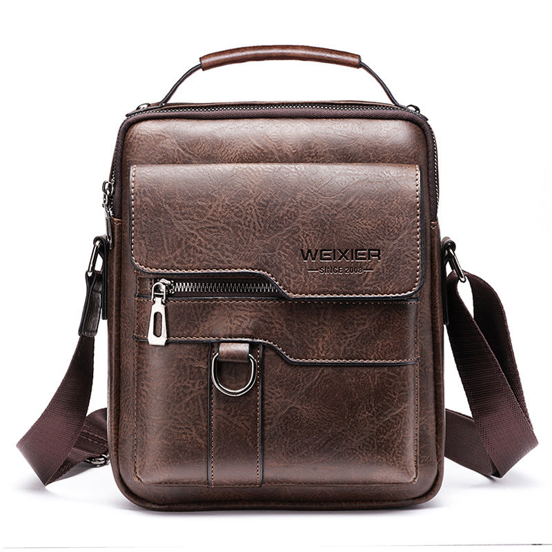 Men’s Retro PU Leather Messenger Bag