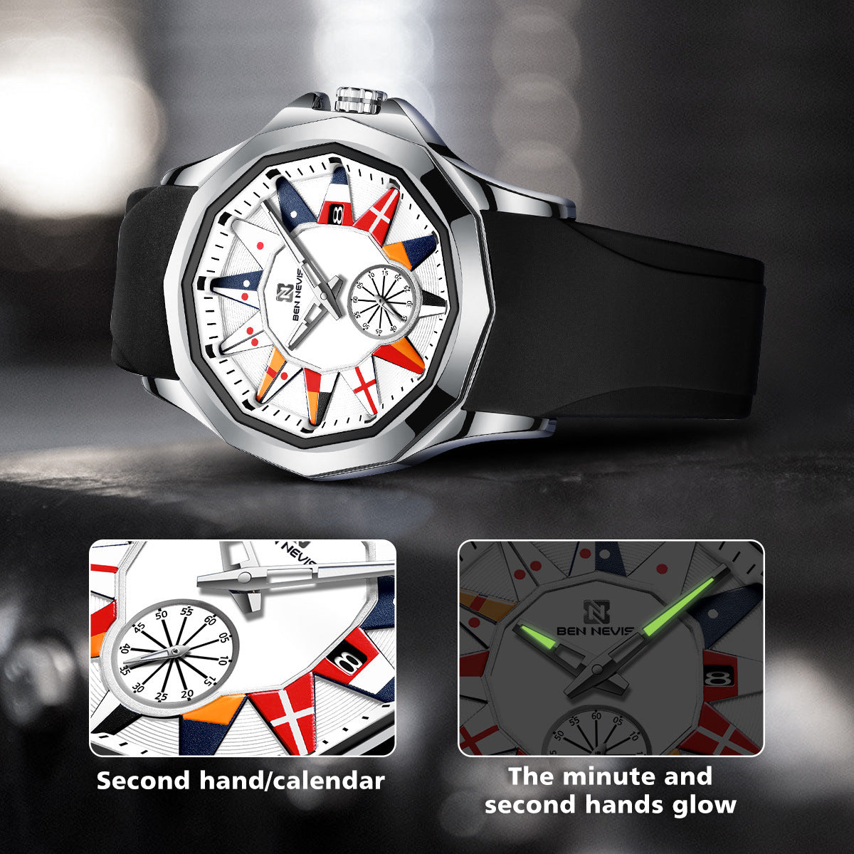 Men's Sports Quartz Watch Waterproof