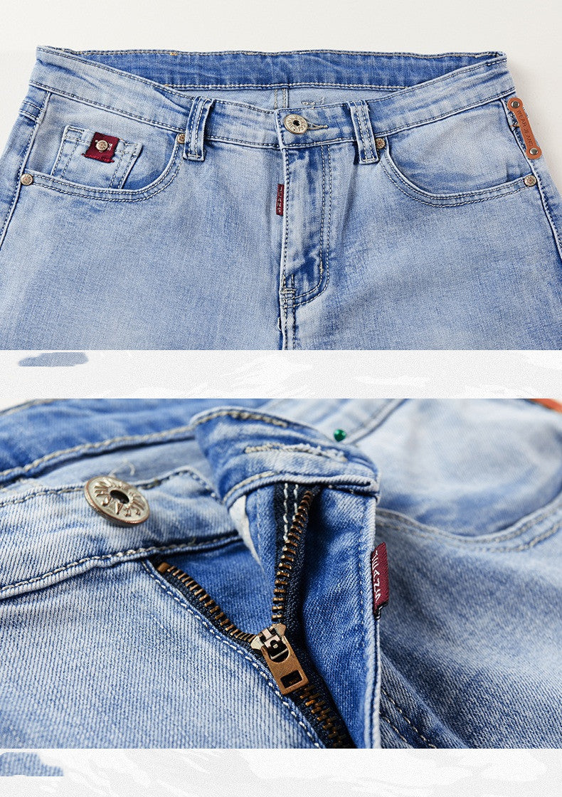 Men's Slim Denim Two-piece Suit