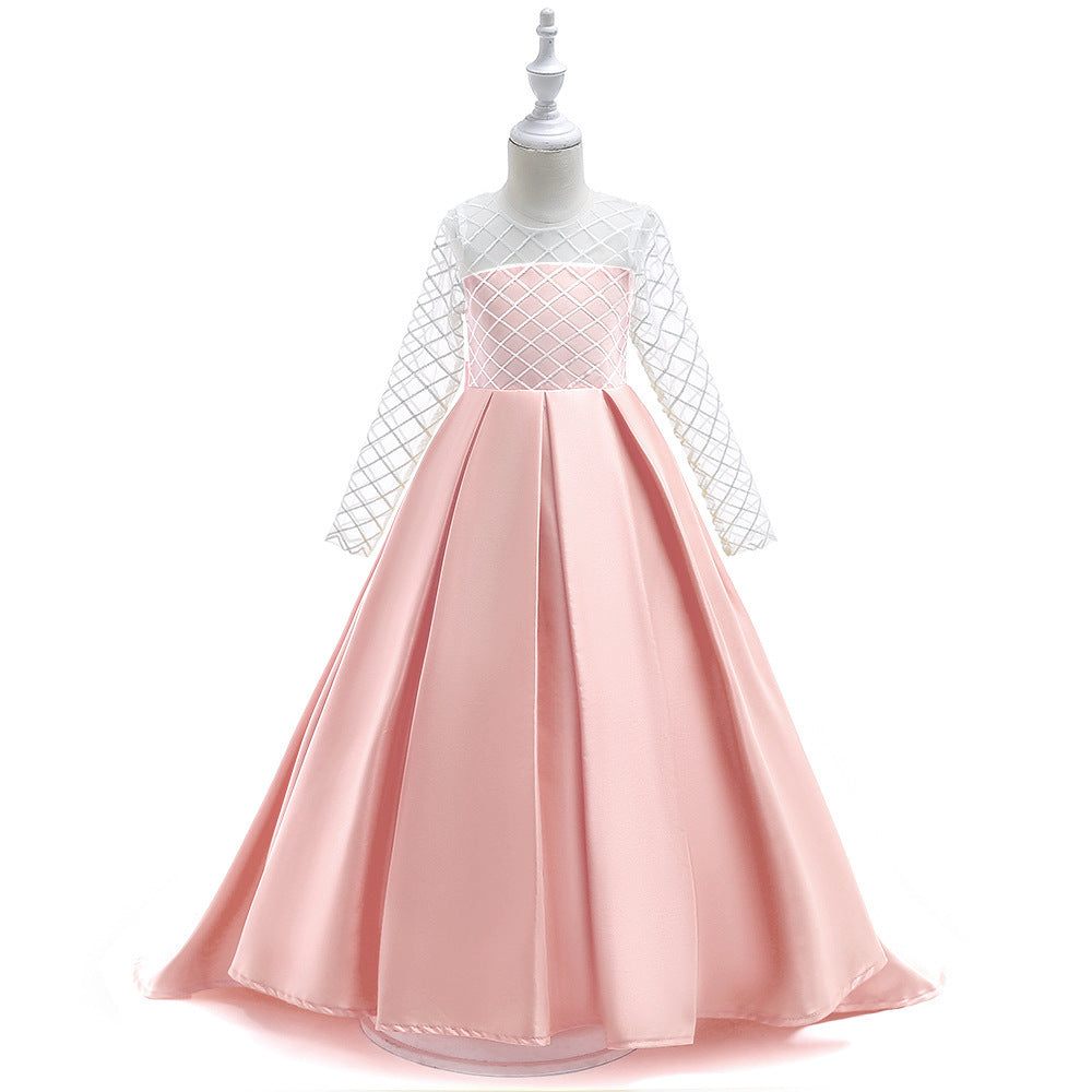 Girls’ Mesh Long Sleeve Dress