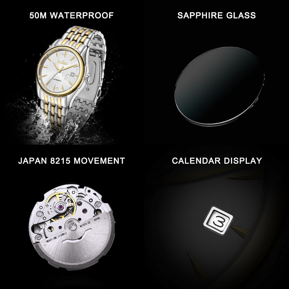 Stainless Steel Waterproof Men’s Mechanical Watch