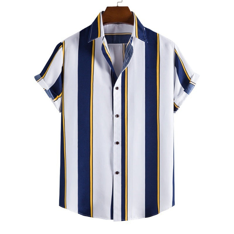Men's Striped Short Sleeve Shirt