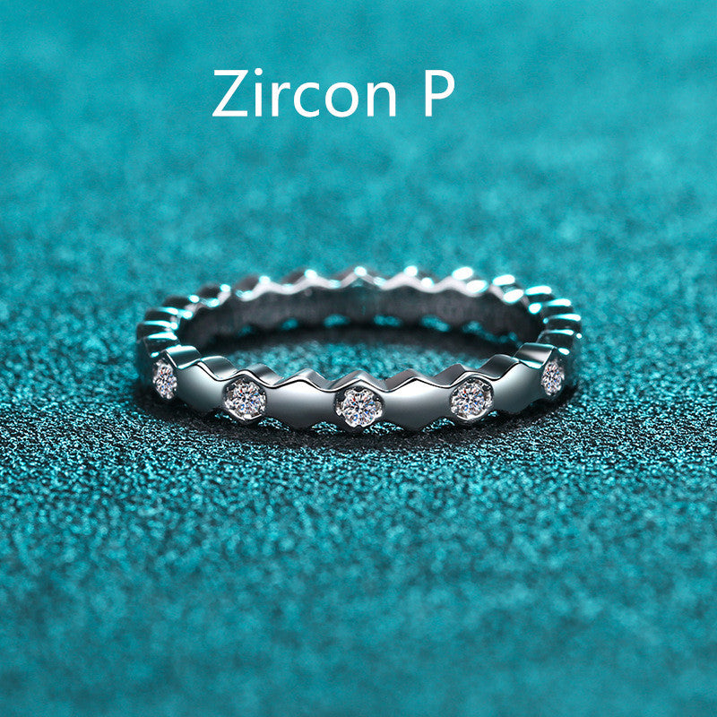 S925 Silver Diamond Wedding Ring