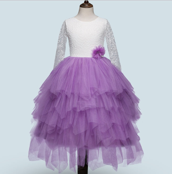Autumn Lace Princess Dress Girls