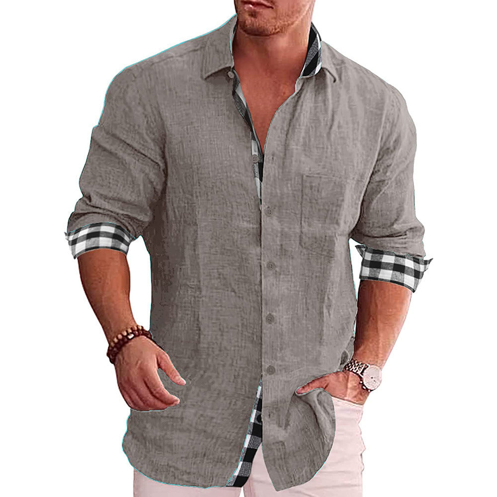 Men's Summer Solid Short Sleeve Shirt