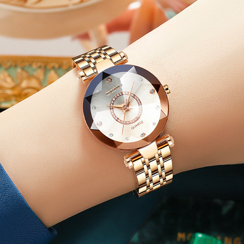 Polygonal Steel Waterproof Watch