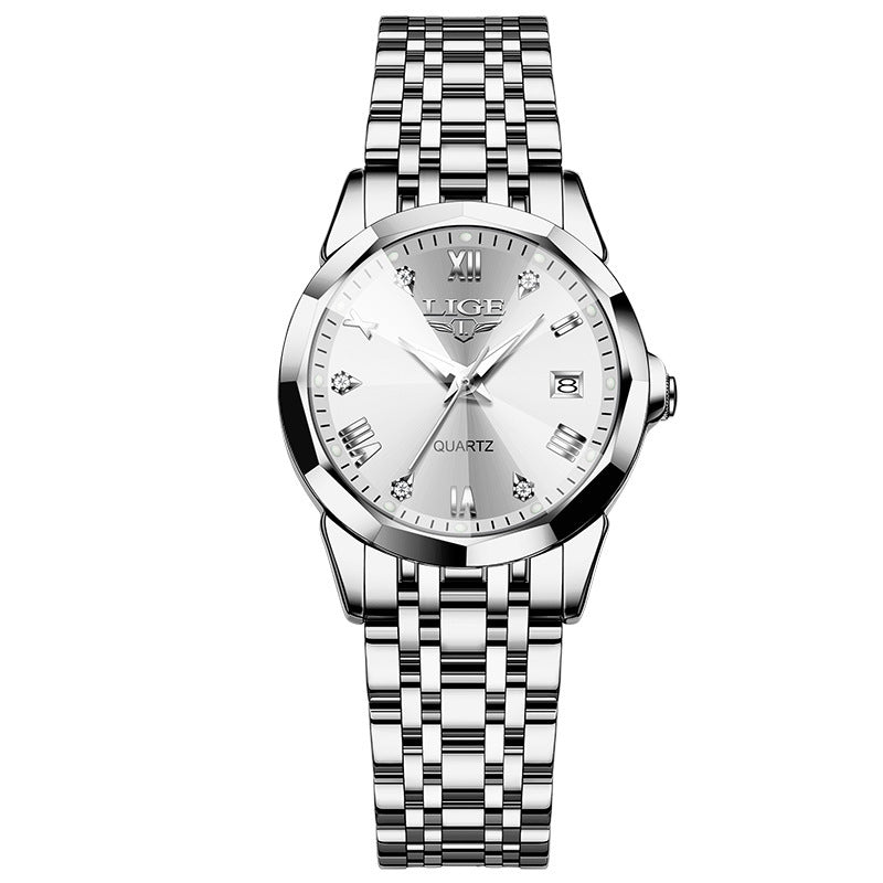 LIGE Couple Waterproof Quartz Watch