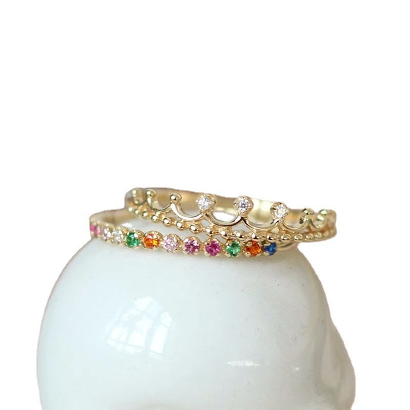 S925 Sterling Silver Crown Ring