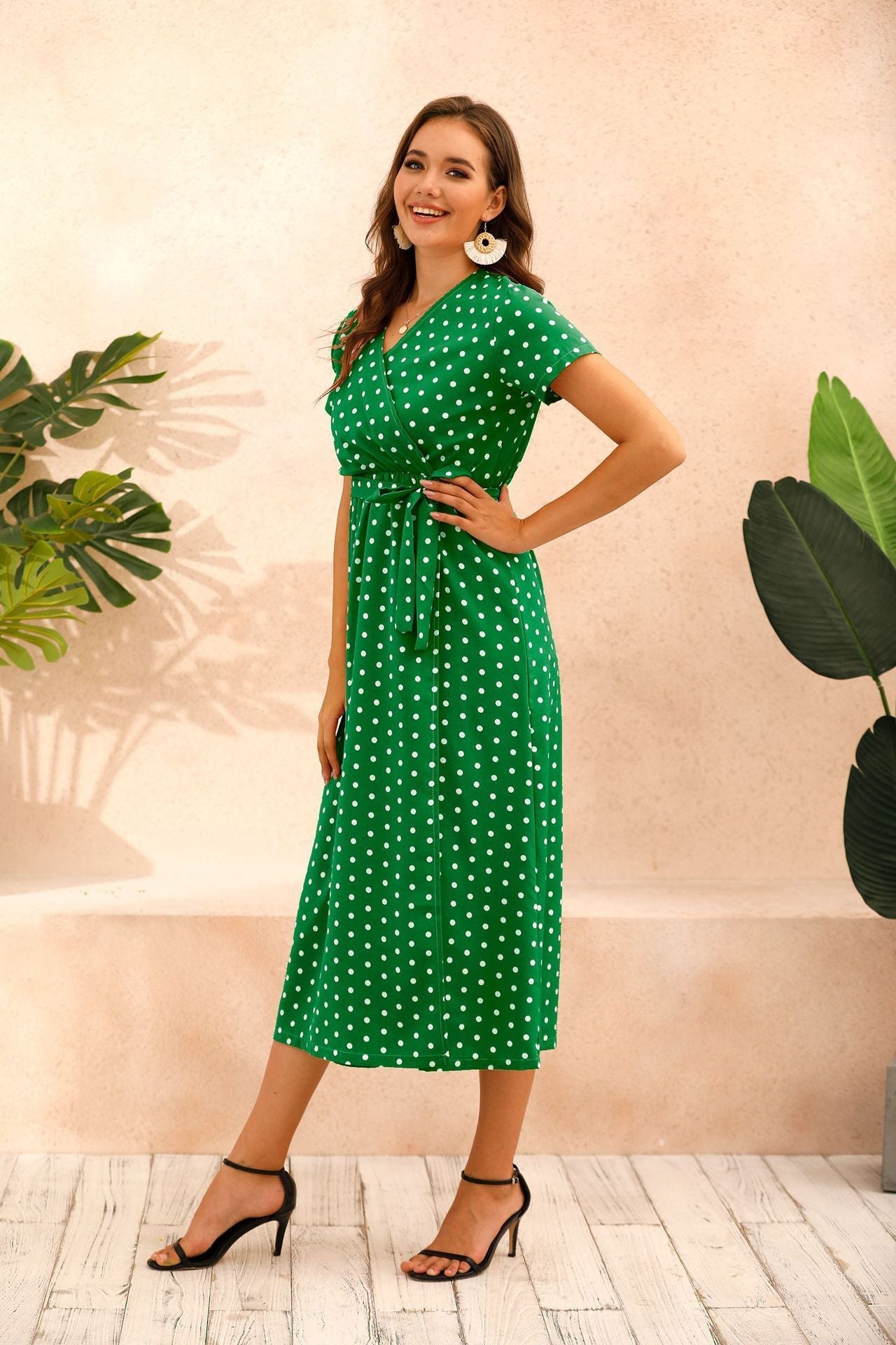 Bohemian Polka Dot Dress