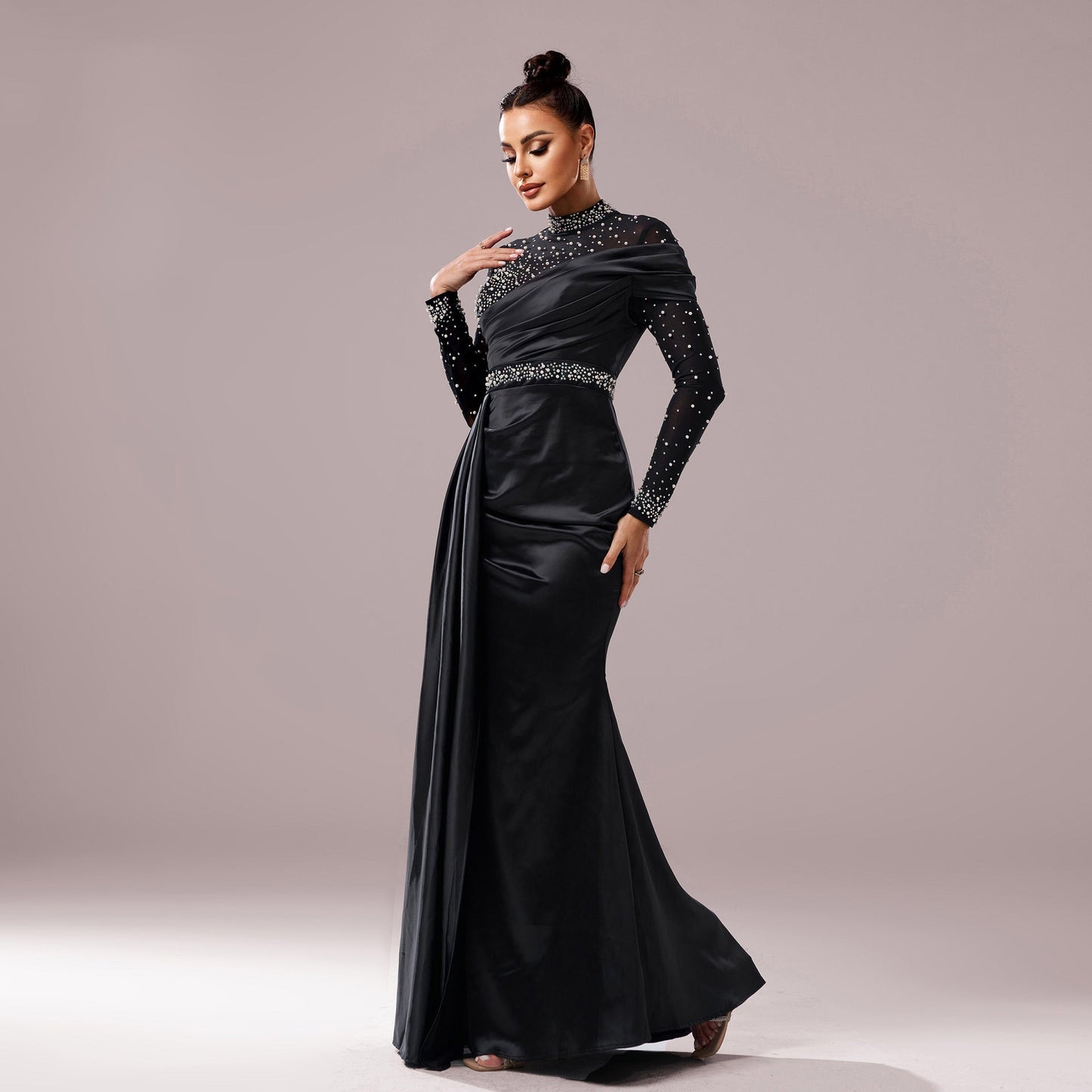 Pearl Fishtail Evening Dress