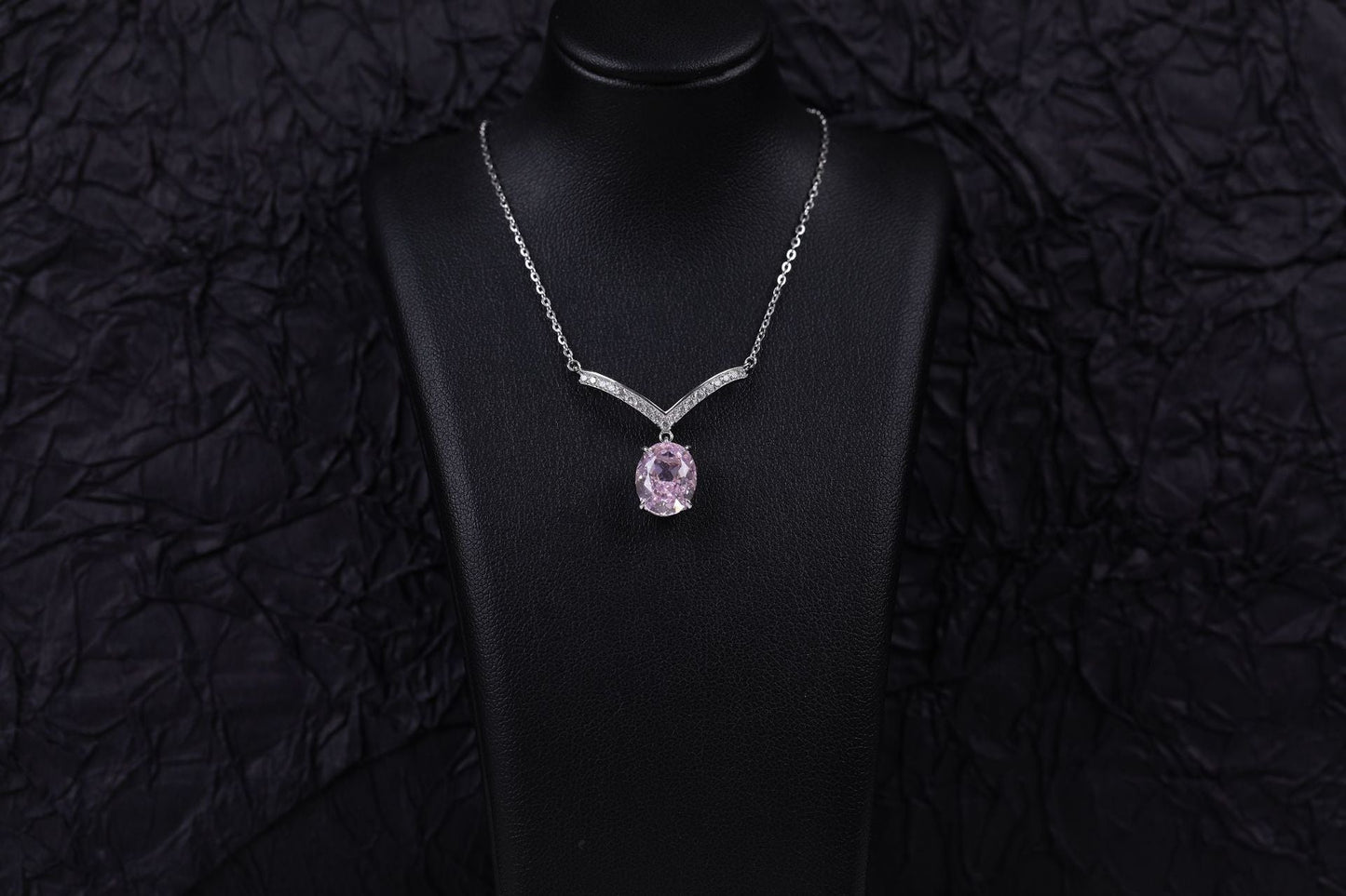 S925 Silver Ice Flower Dimond Pendant Necklace