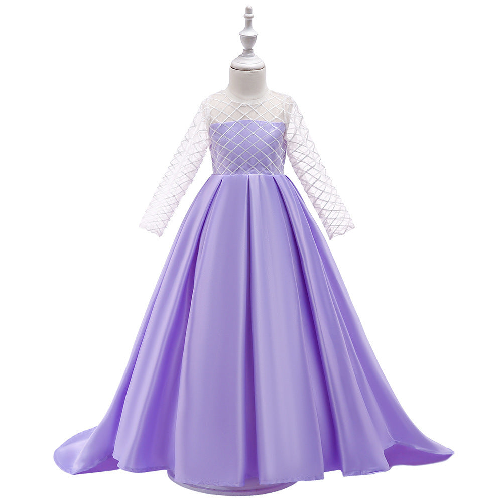 Girls’ Mesh Long Sleeve Dress