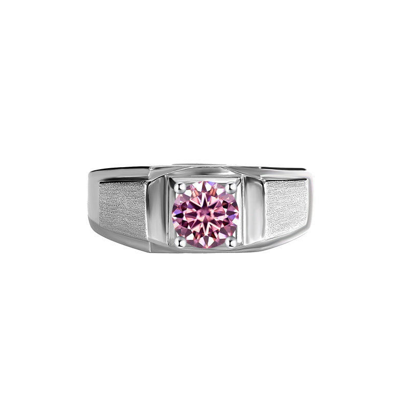 S925 Silver Moissanite Men’s Ring