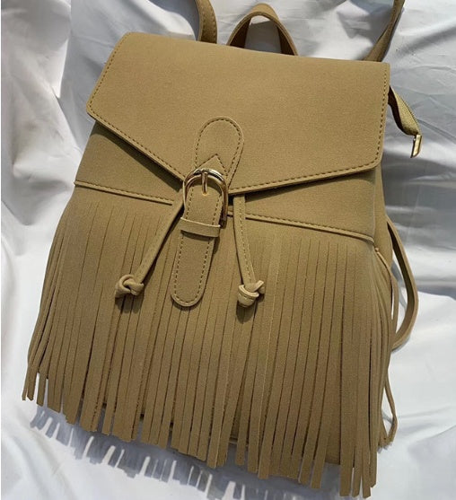 Frosted Women’s Tassel Backpack