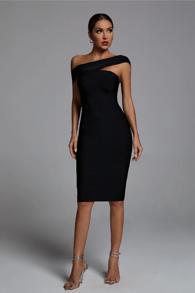 Fashion Black Bandage Dress