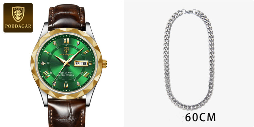Men's Luxury Leather Quartz Watch