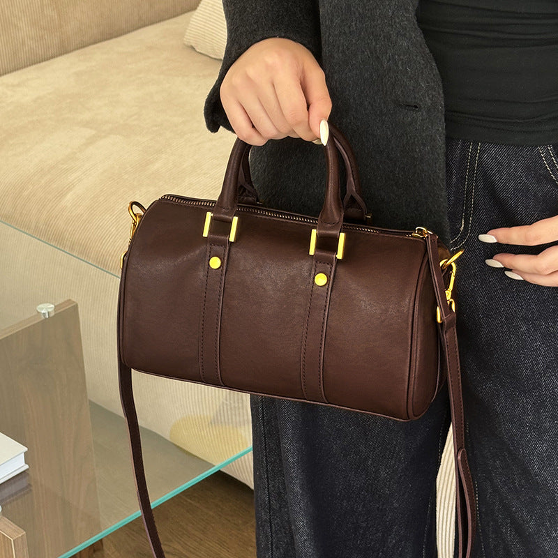 Retro Cowhide Crossbody Bag