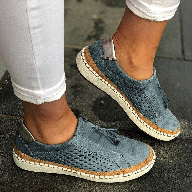 Lace-up Two-tone Low-top Shoes