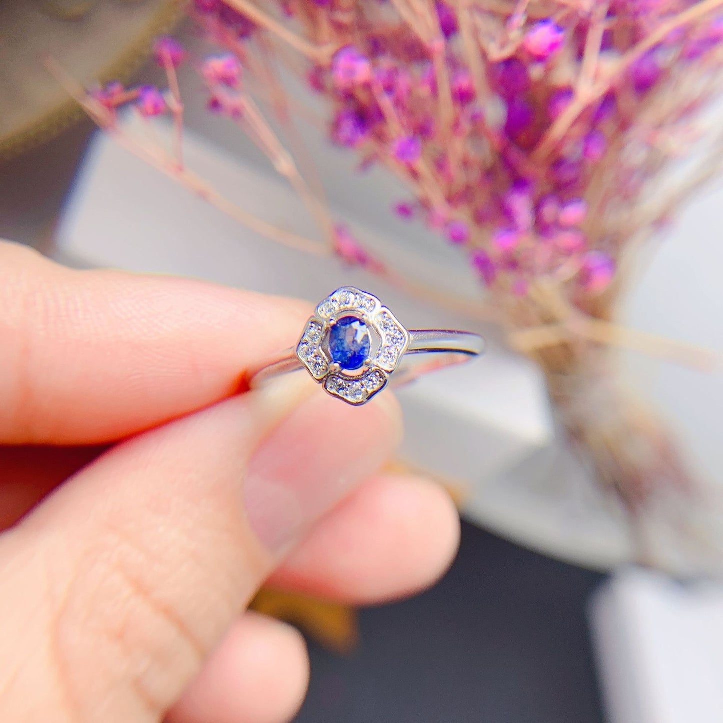 S925 Silver Natural Sri Lankan Sapphire