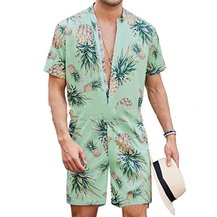 Loose Digital Beach Shorts Men