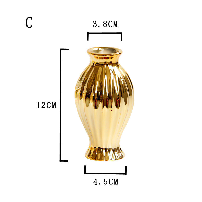 Elegant Gold Embossed Vase