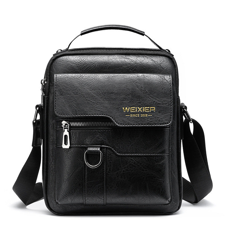 Men’s Retro PU Leather Messenger Bag