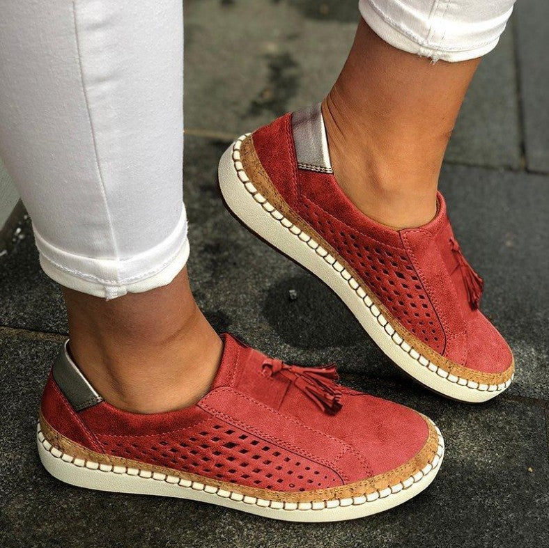 Lace-up Two-tone Low-top Shoes