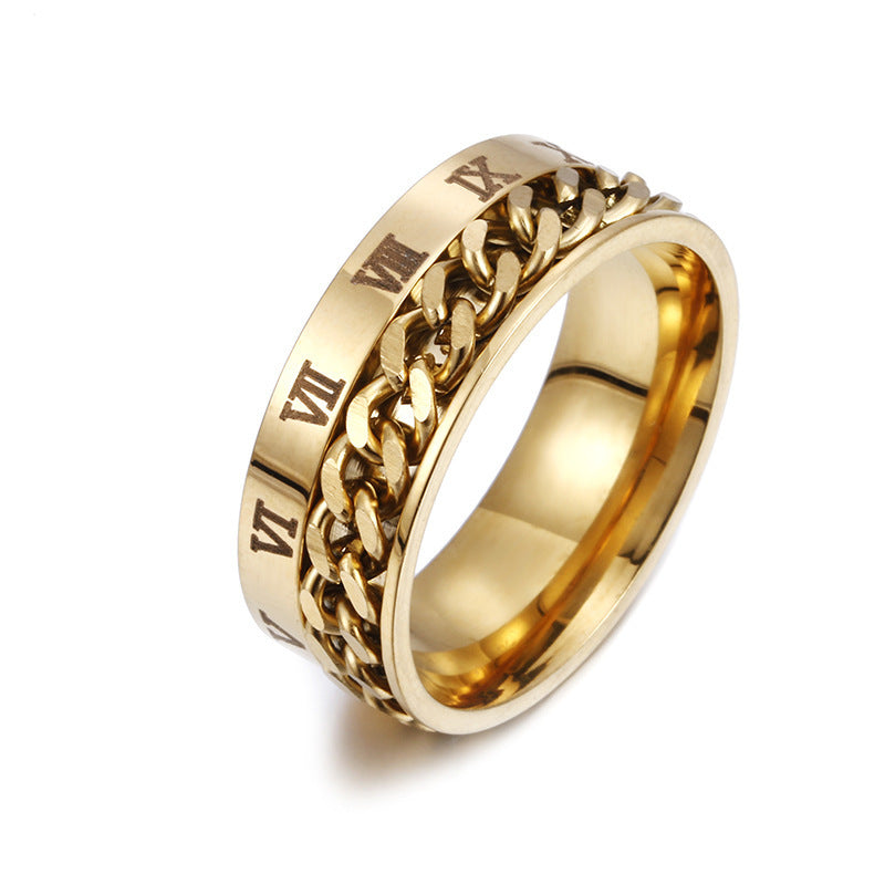 Roman Titanium Steel Ring