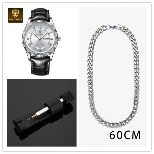 Men's Luxury Leather Quartz Watch