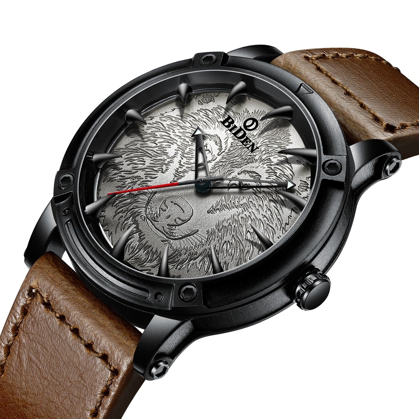 Men's Solid Color Quartz Belt Watch