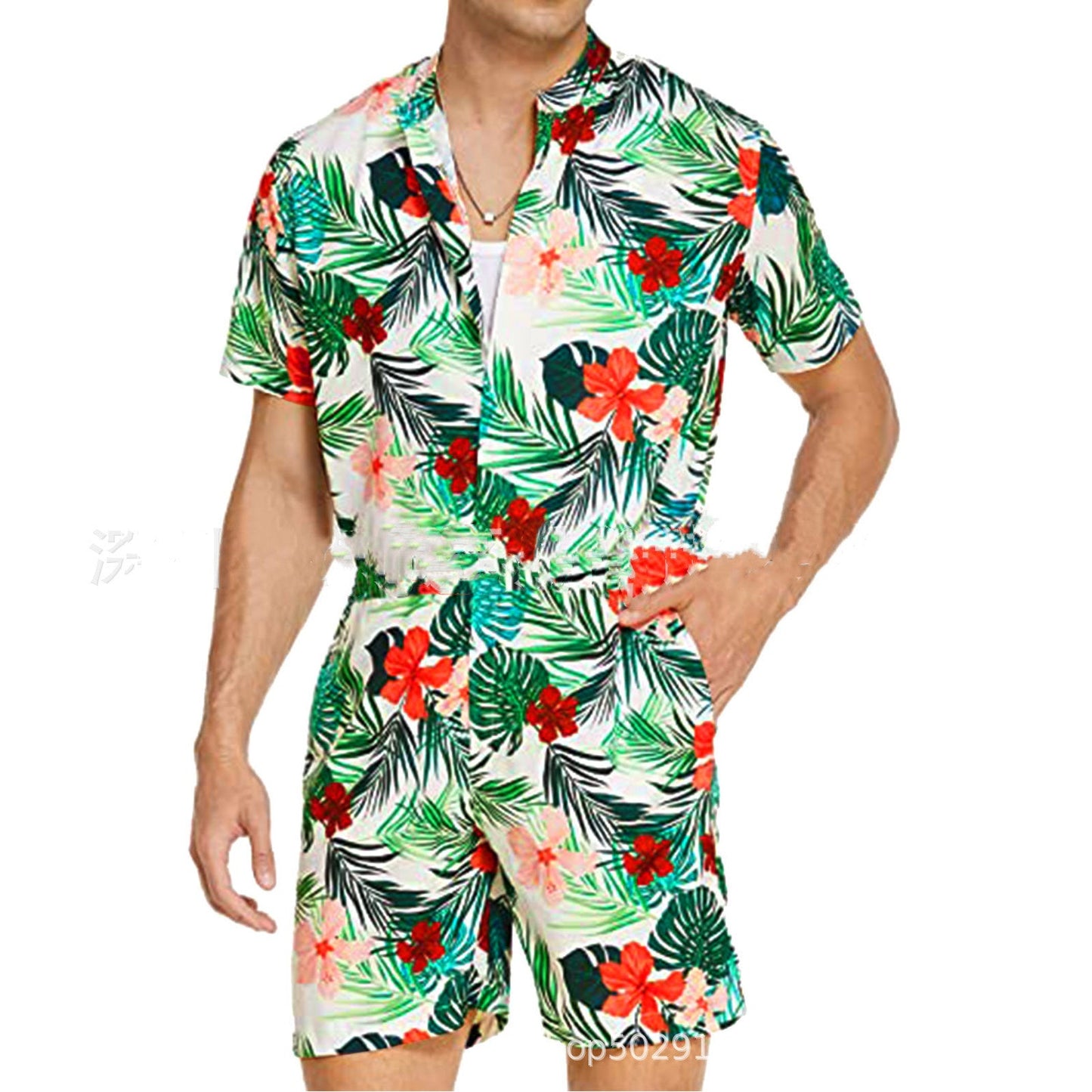 Loose Digital Beach Shorts Men