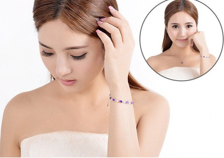 Silver Amethyst Bracelet