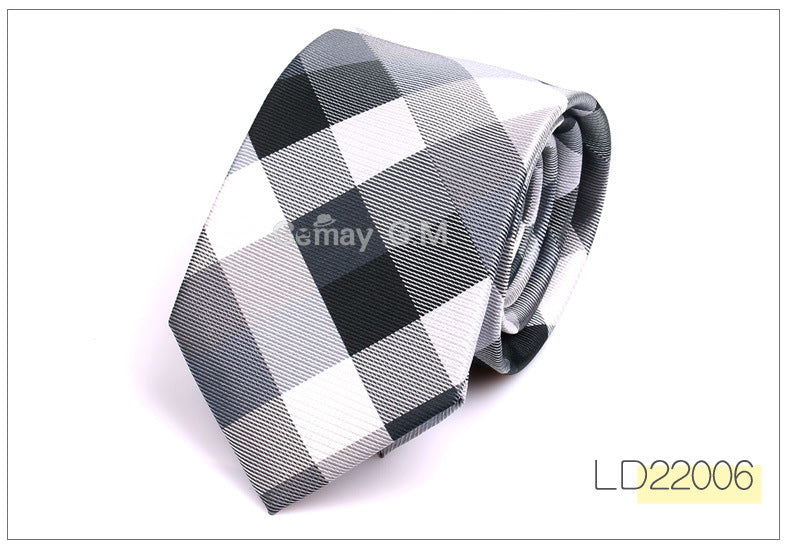 Plaid Ultra-Narrow 7cm Tie Men's Accessories