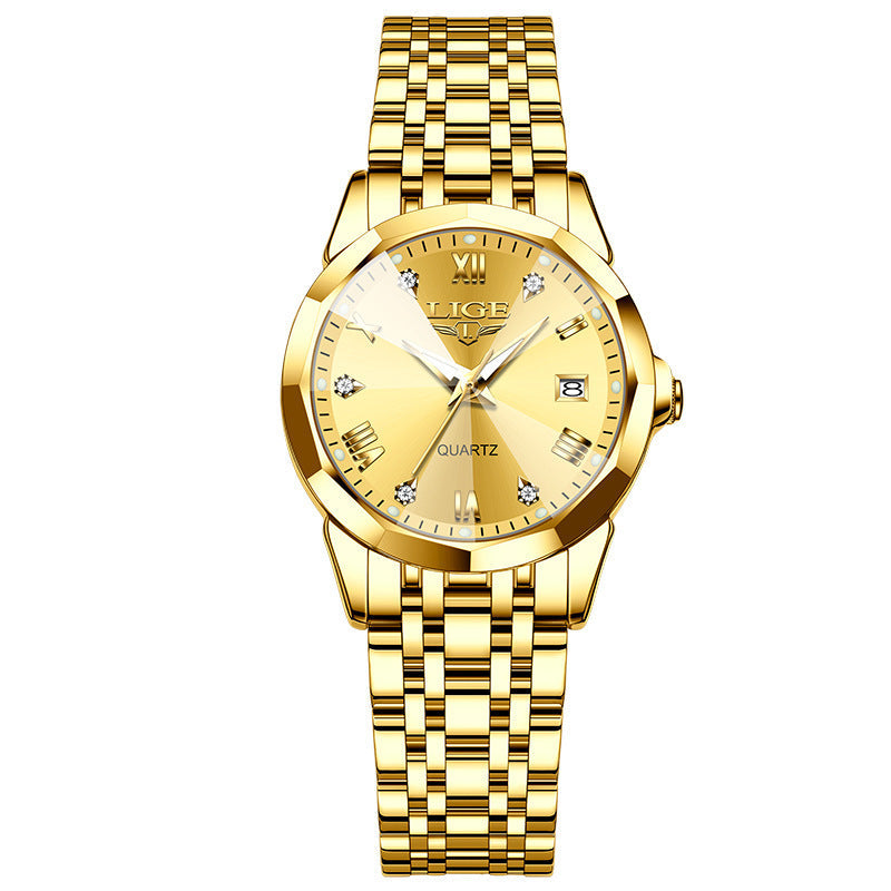 LIGE Couple Waterproof Quartz Watch