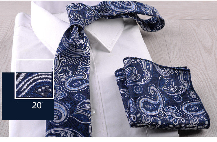 Business Formal Wear Tie and Pocket Square Set