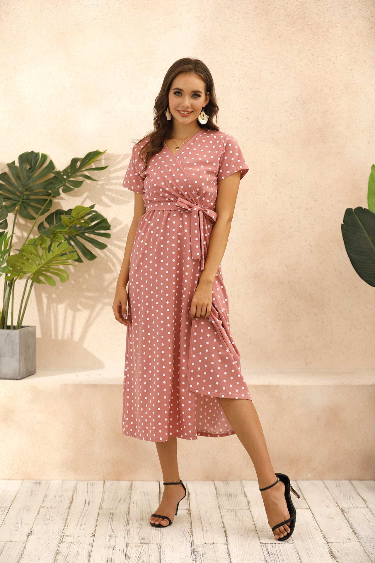 Bohemian Polka Dot Dress