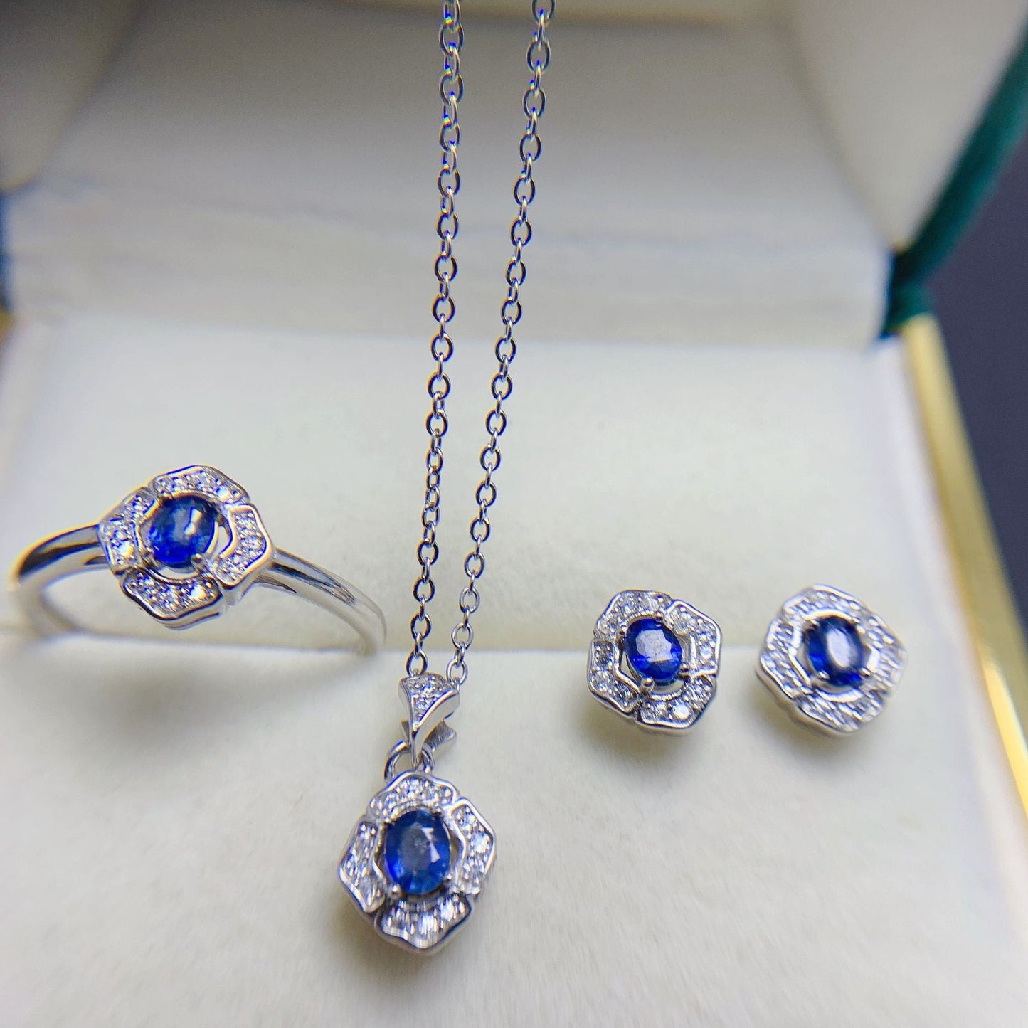 S925 Silver Natural Sri Lankan Sapphire