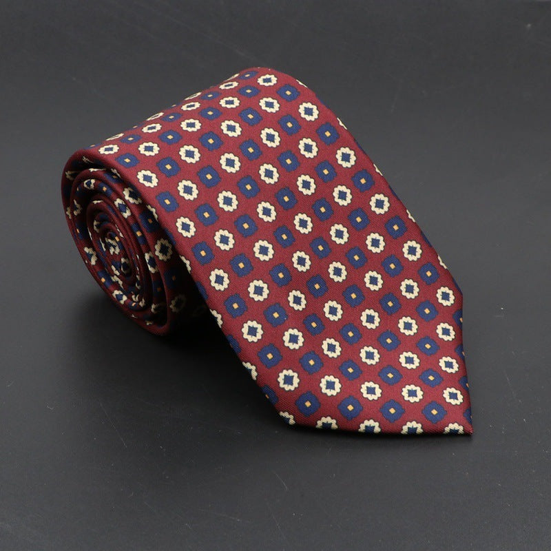 Super Soft Bohemian Silk Tie Men’s Fashion 75mm Necktie