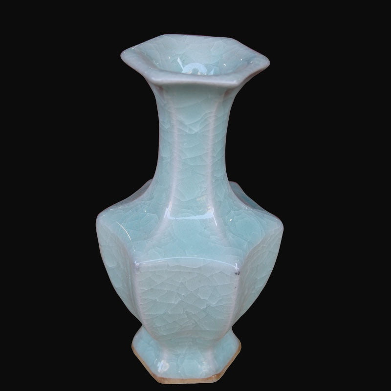 Enamel Hexagonal Porcelain Vase