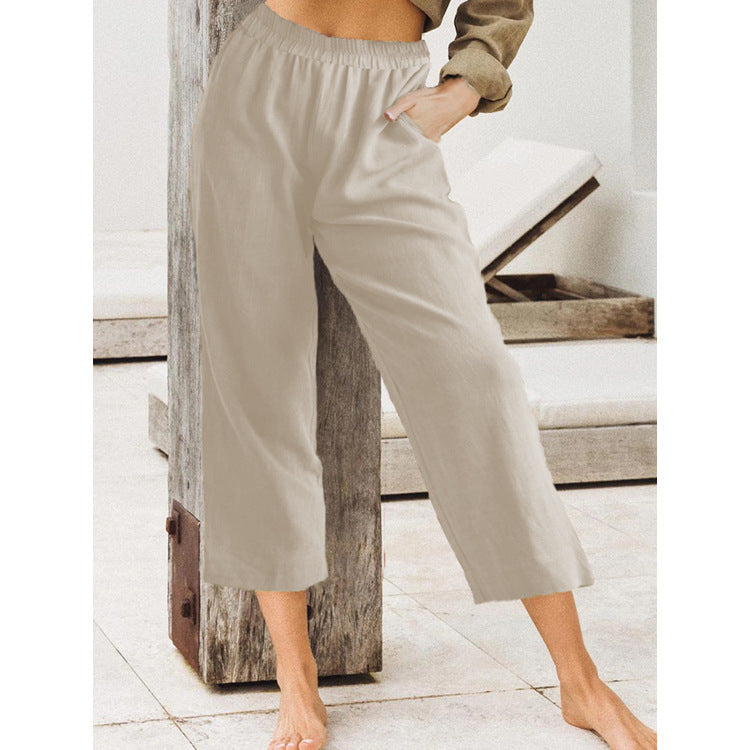 Women's Elegant Cropped Trousers