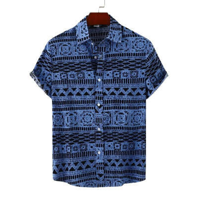 Men's Plus Size Short Sleeve Floral Shirt