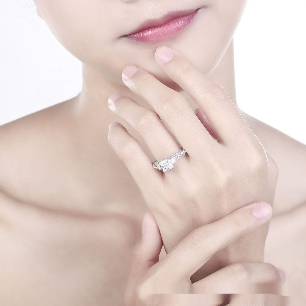 925 Silver Diamond White Ring