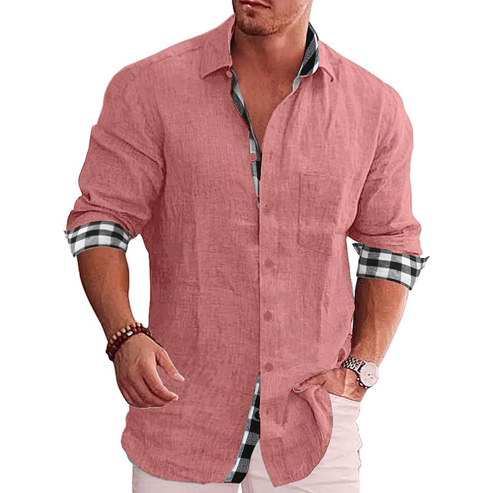 Men's Summer Solid Short Sleeve Shirt