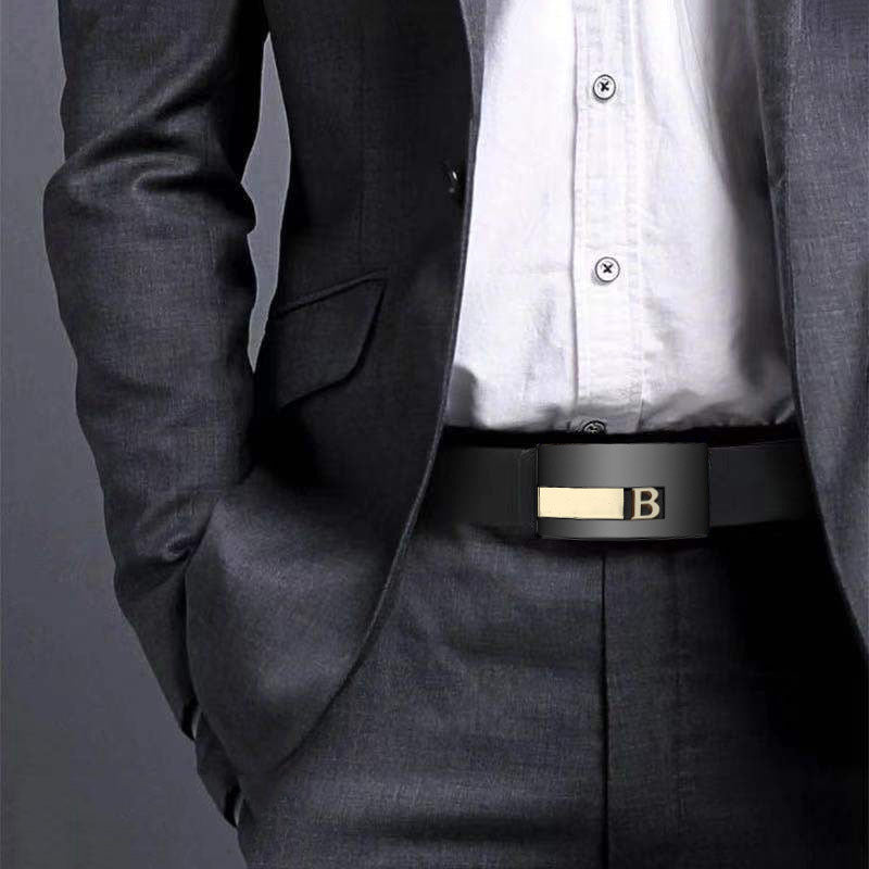 Leather Automatic Buckle Belt