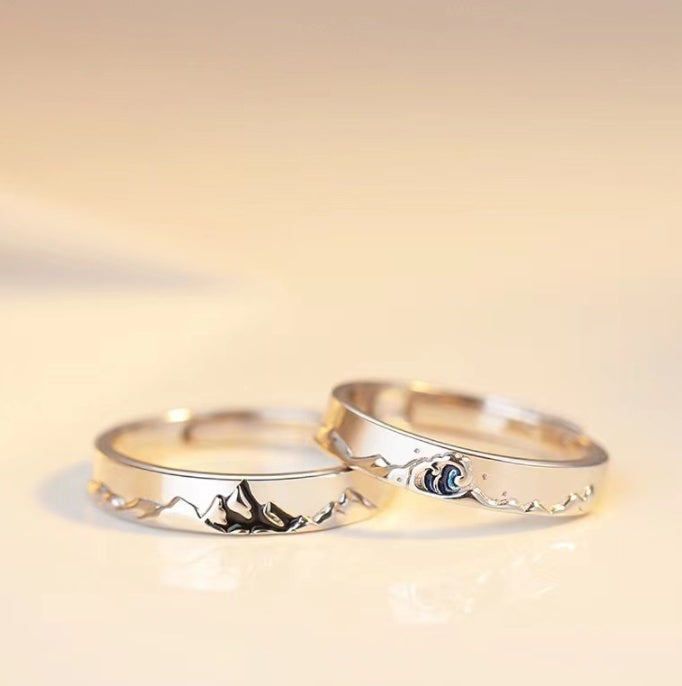 Fashion Platinum-Plated Couple Rings
