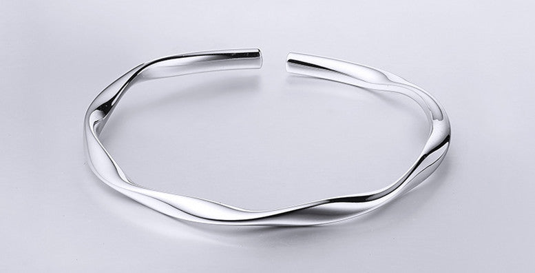 S925 Sterling Silver Mobius Ring Bracelet – Stylish & Premium